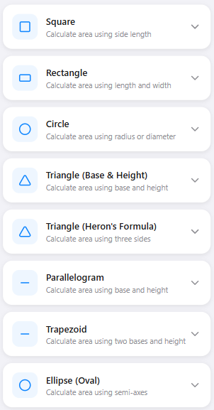 Area Calculator View